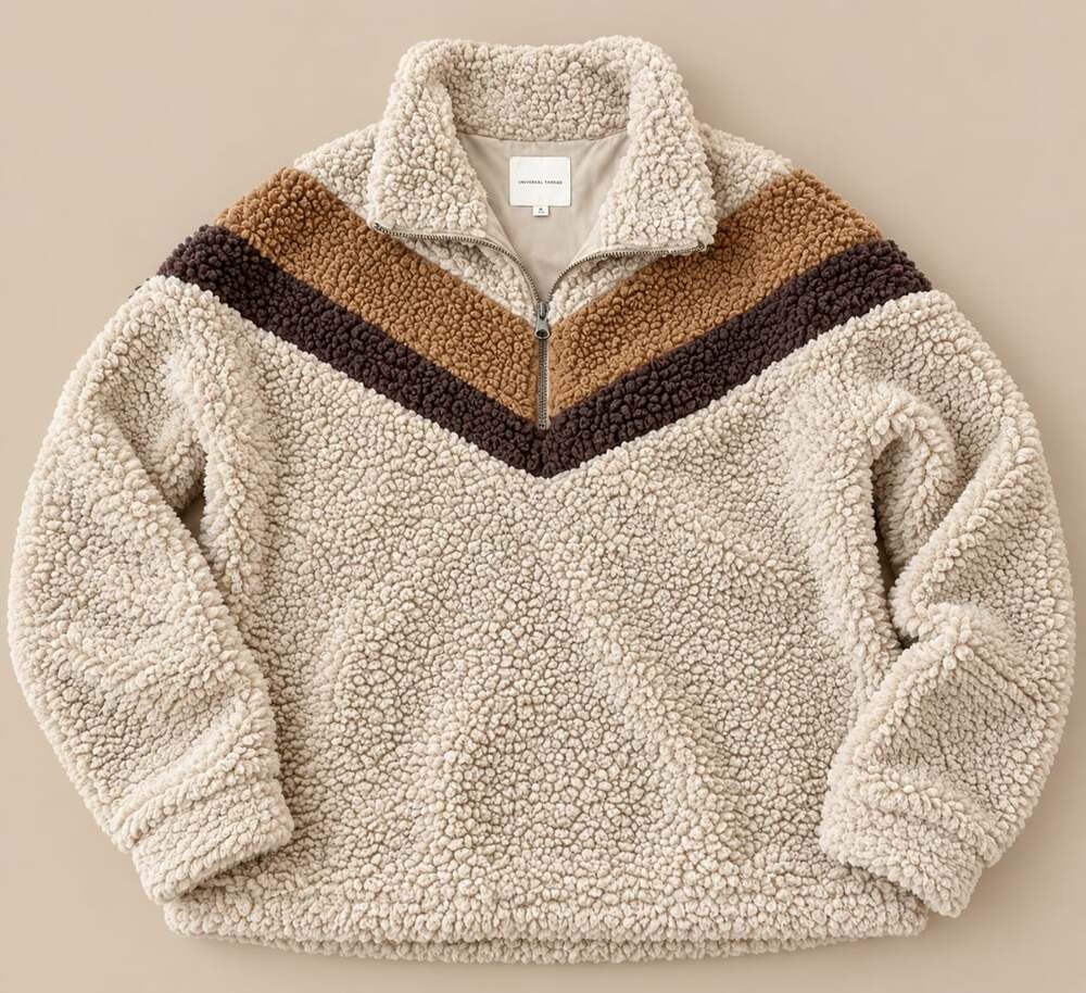 Universal Thread 1/4 Zip Sherpa Pullover M (01)